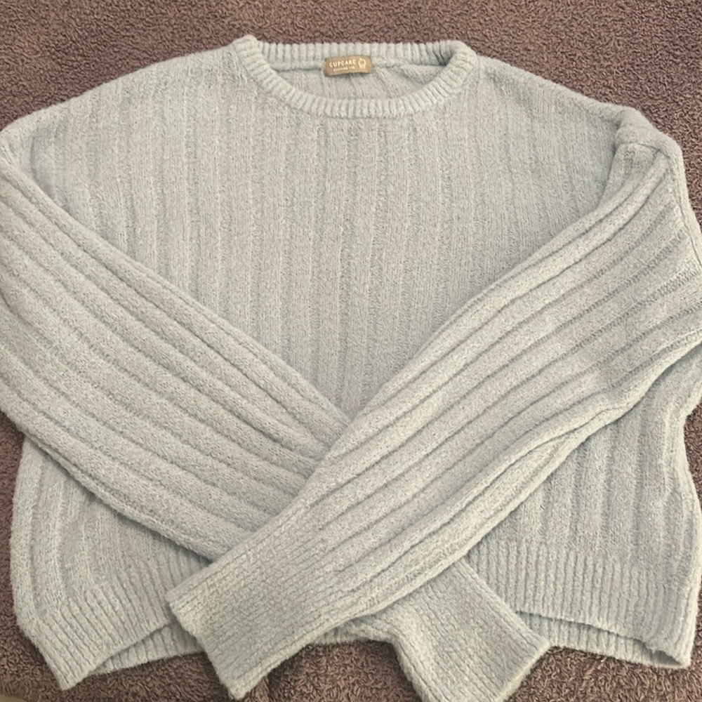 Fuzzy Light Blue Sweater